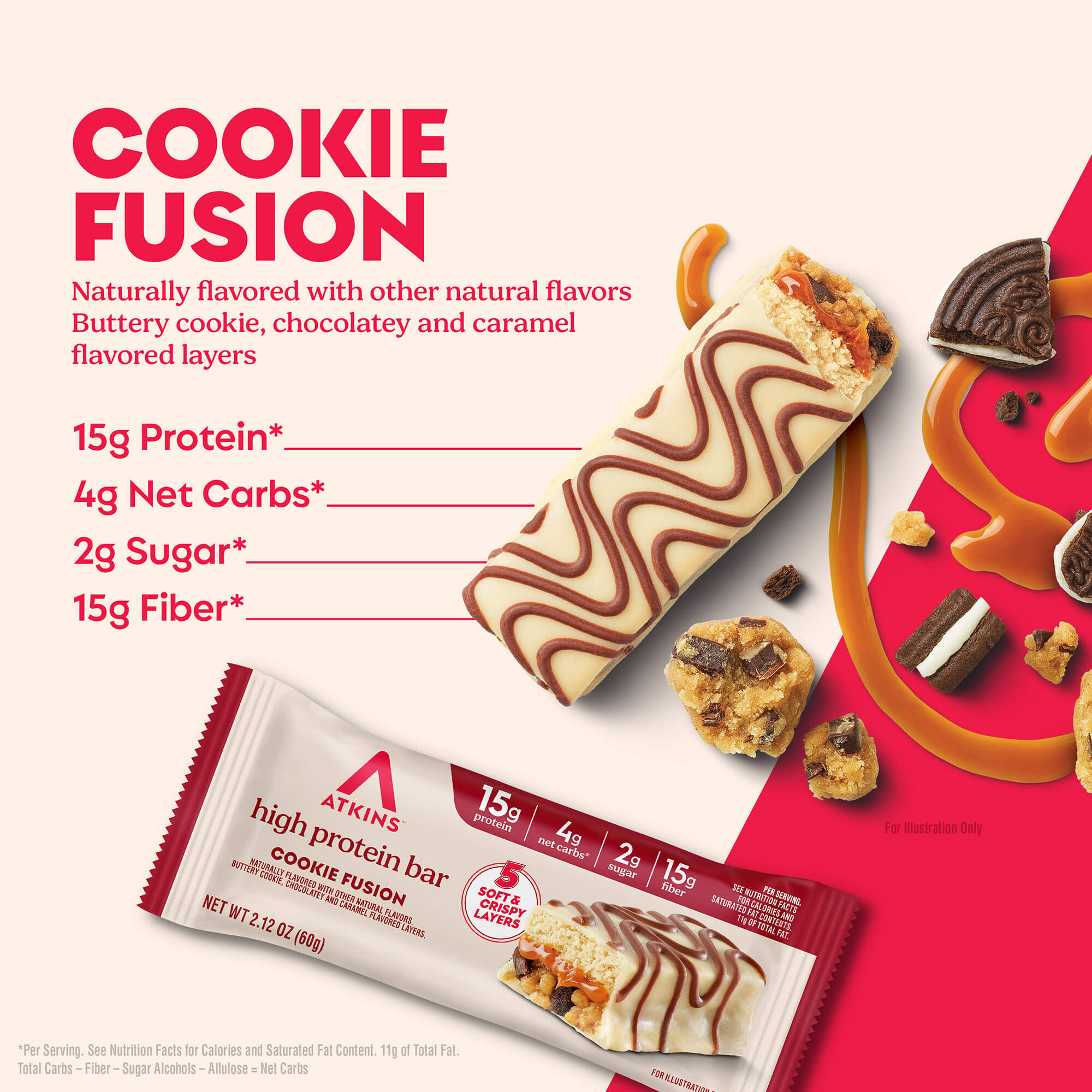 Cookie Fusion Layered High Protein Bar - Image 2